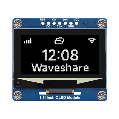 Waveshare 1.54 Inch OLED Display Module, 128×64 Resolution, SPI / I2C Communication(White) - LCD & LED Display Module by Waveshare | Online Shopping UK | buy2fix