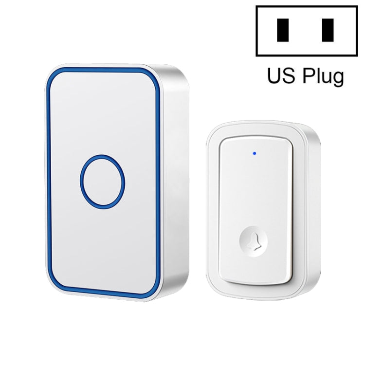 CACAZI A19 1 For 1 Wireless Music Doorbell without Battery, Plug:US Plug(White) - Security by CACAZI | Online Shopping UK | buy2fix