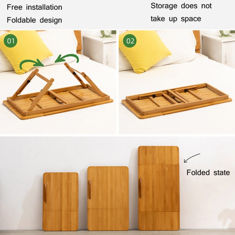 741ZDDNZ Bed Use Folding Height Adjustable Laptop Desk Dormitory Study Desk, Specification: Small 56cm - Computer & Networking by buy2fix | Online Shopping UK | buy2fix