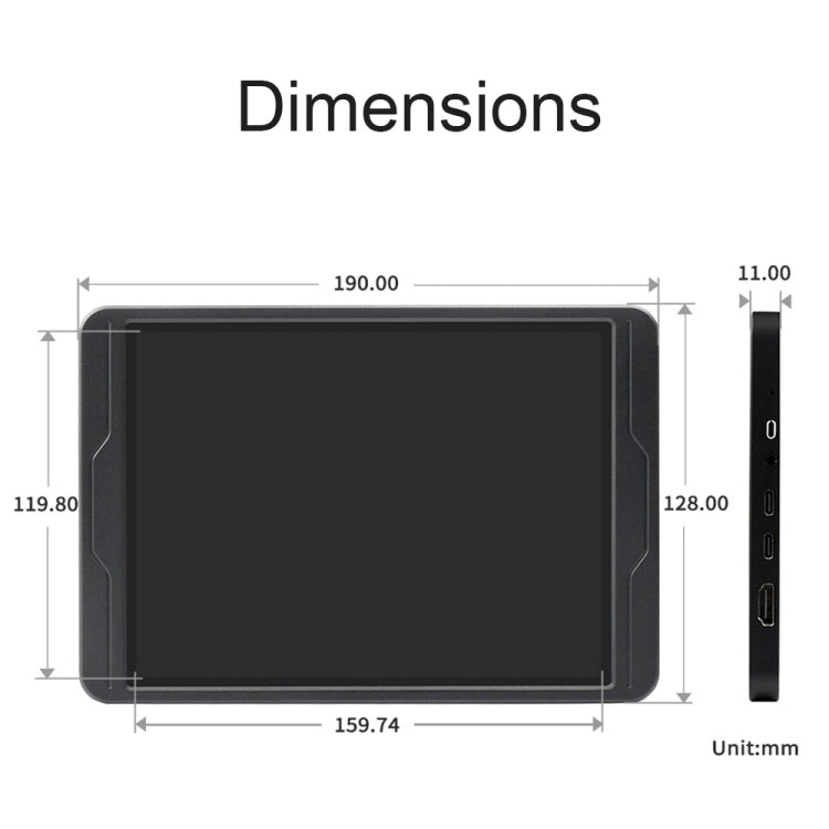 Waveshare 8 Inch 2K IPS 1536×2048 Optical Bonding Toughened Glass Panel Touch Display, Plug:UK Plug - Consumer Electronics by buy2fix | Online Shopping UK | buy2fix