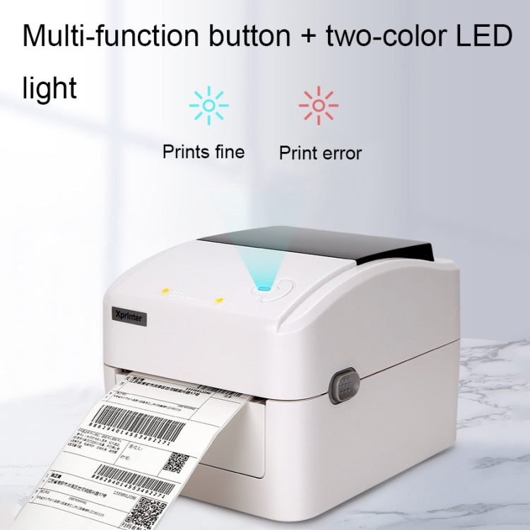 Xprinter XP-420B 108mm Express Order Printer Thermal Label Printer, Style:USB+LAN Port(UK Plug) - Consumer Electronics by Xprinter | Online Shopping UK | buy2fix