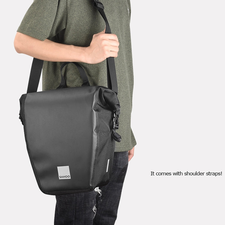 SAHOO 20L Bicycle Shelf Bag Long-Distance Cycling Pannier Bag(Black) - Bicycle Bags by SAHOO | Online Shopping UK | buy2fix