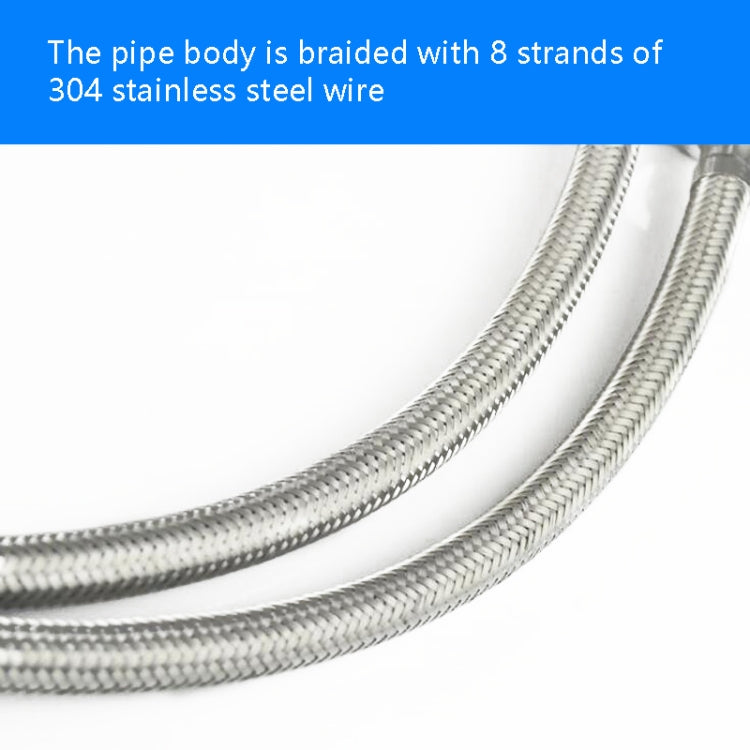 4 PCS Weave Stainless Steel Flexible Plumbing Pipes Cold Hot Mixer Faucet Water Pipe Hoses High Pressure Inlet Pipe, Specification: 100cm 8cm Copper Rod - Home & Garden by buy2fix | Online Shopping UK | buy2fix