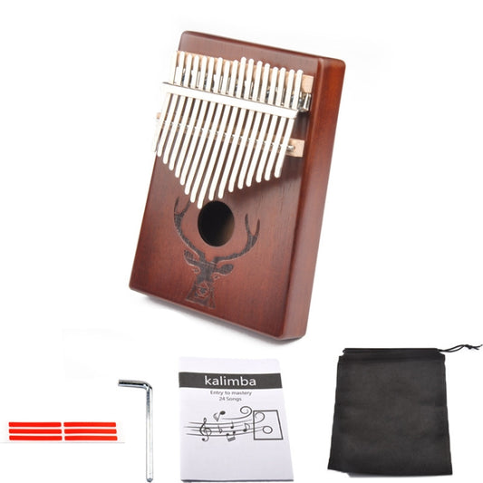 17-Tone Beginner Finger Piano Deer Head Kalimba Thumb Piano(Coffee Kit) - Keyboard Instruments by buy2fix | Online Shopping UK | buy2fix