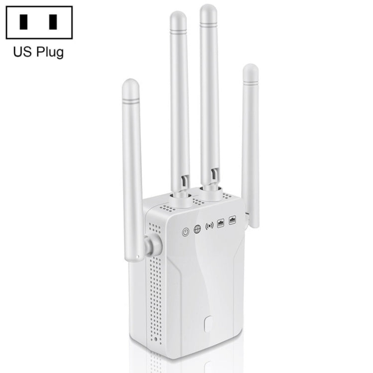 M-95B 300M Repeater WiFi Booster Wireless Signal Expansion Amplifier(White - US Plug) - Broadband Amplifiers by buy2fix | Online Shopping UK | buy2fix