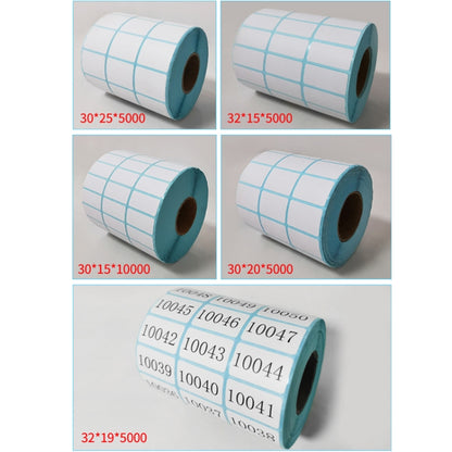 Three-Proof Thermal Paper Three-Row Bar Code Non-Adhesive Printing Paper, Size: 32 x 19mm (5000 Pieces) - Printer Accessories by buy2fix | Online Shopping UK | buy2fix