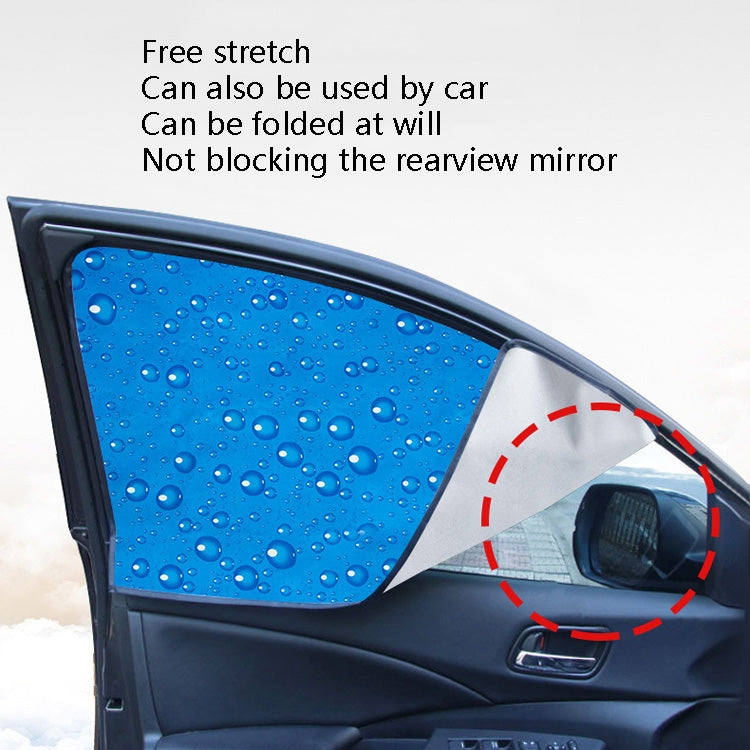 4 PCS R-2938 Single-Layer Sun Protection Magnetic Car Curtain Vehicle Water Drop Sunshade(Blue Left) - In Car by buy2fix | Online Shopping UK | buy2fix