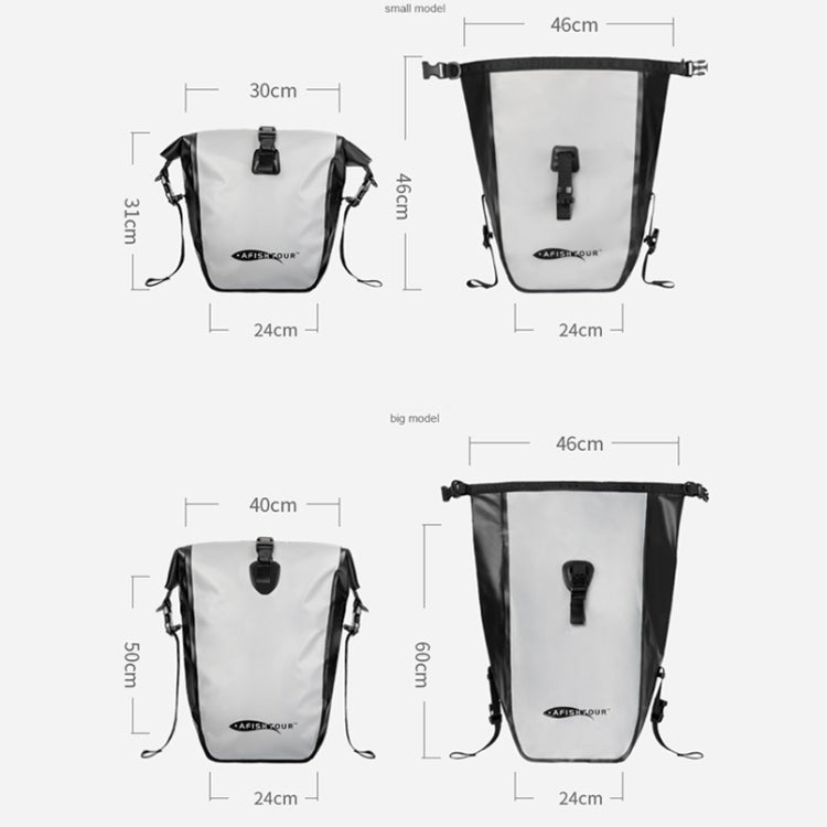 AFISHTOUR FB2039 Outdoor Sports Waterproof Bicycle Bag Large Capacity Cycling Bag, Size: 25L(Grey) - Bicycle Bags by AFISHTOUR | Online Shopping UK | buy2fix