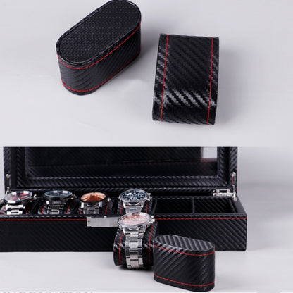 Carbon Fiber PU Leather Watch Box Jewelry Storage Box Packaging Box, Style: 10 Watch Positions - Watch Storages by buy2fix | Online Shopping UK | buy2fix