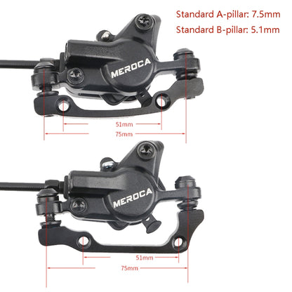 Meroca M800 Bicycle Brake Mountain Bike Universal Bilateral Brake Oil Pressure Disc Brake, Style: Right Front 800mm + Disc Brake - Bicycle Brake Parts by Meroca | Online Shopping UK | buy2fix