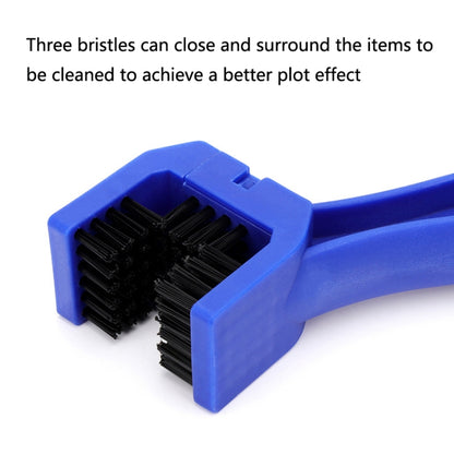 5 PCS BG-7168 Bicycle And Motorcycle Cleaning Brush Three-Sided Chain Brush, Colour: Blue - Outdoor & Sports by buy2fix | Online Shopping UK | buy2fix