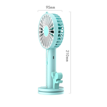 Zipper Fan USB Mini Handheld Fan Portable with Stand Base(Lvory White) - Consumer Electronics by buy2fix | Online Shopping UK | buy2fix