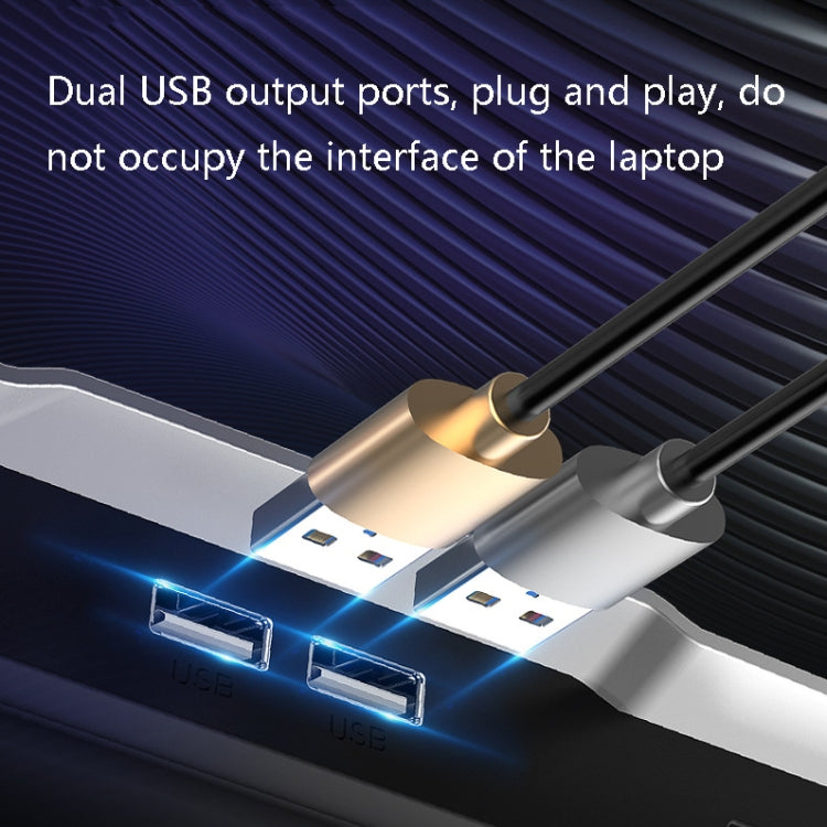 ICE COOREL USB Laptop Radiator Computer Mute Cooling Bracket, Colour: N9 Standard Version (Gray) - Computer & Networking by ICE COOREL | Online Shopping UK | buy2fix