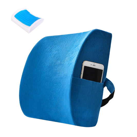 Office Waist Cushion Car Pillow With Pillow Core, Style: Gel Type(Suede Royal Blue) - Cushions & Pillows by buy2fix | Online Shopping UK | buy2fix