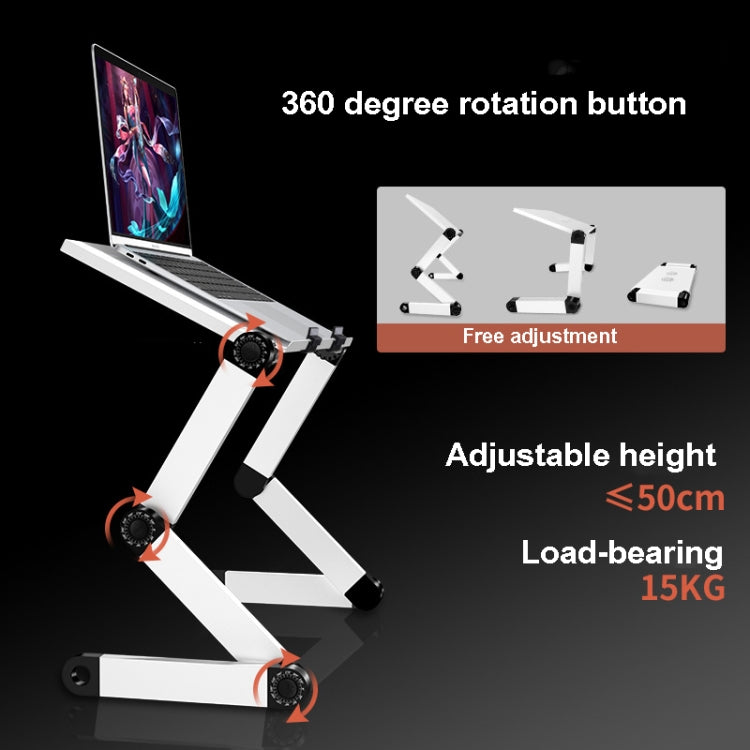 Oatsbasf Folding Computer Desk Laptop Stand Foldable Lifting Heightening Storage Portable Rack,Style: L02 White - Computer & Networking by Oatsbasf | Online Shopping UK | buy2fix