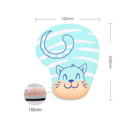 2 PCS Silicone Comfortable Padded Non-Slip Hand Rest Wristband Mouse Pad, Colour: Chocolate Cat - Mouse Pads by buy2fix | Online Shopping UK | buy2fix