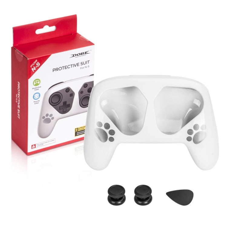 DOBE TNS-1171 Gamepad Protection Set Handle Protective Case + Rocker Cap For Nintendo Switch Pro(White) - Cases by DOBE | Online Shopping UK | buy2fix