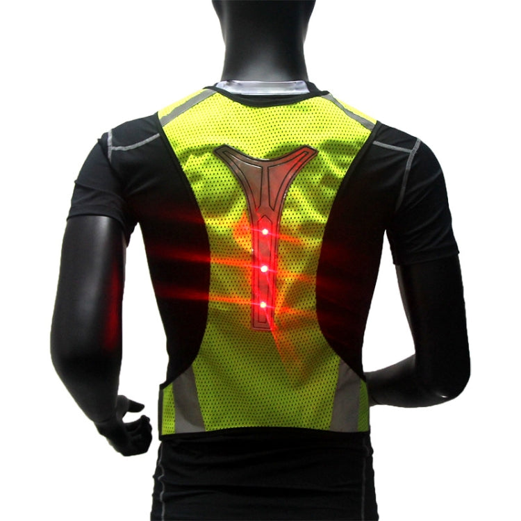 Sports Reflective Vest Night Running Outdoor Reflective Clothing Traffic Safety Reflective Vest,Style: With Led(Orange Red) - In Car by buy2fix | Online Shopping UK | buy2fix