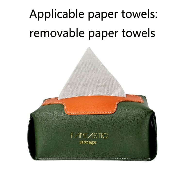 SJM0041 Car PU Paper Tissue Box Hotel Napkin Paper Box Toilet Paper Box(Aqua Green) - In Car by buy2fix | Online Shopping UK | buy2fix