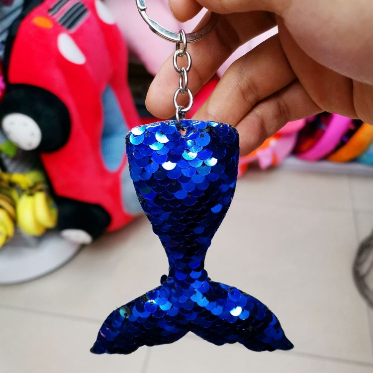 10 PCS Reflective Mermaid Keychain Sequins Mermaid Tail Accessories Car Luggage Pendant(Colorful Purple 61) - In Car by buy2fix | Online Shopping UK | buy2fix