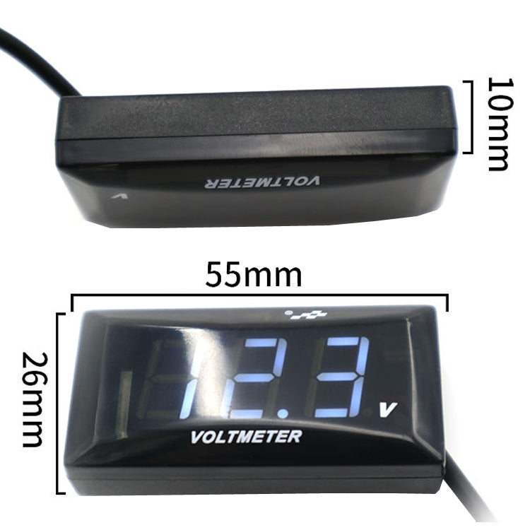 12-150V Motorcycle LCD Display Voltage(Blue Light) - In Car by buy2fix | Online Shopping UK | buy2fix