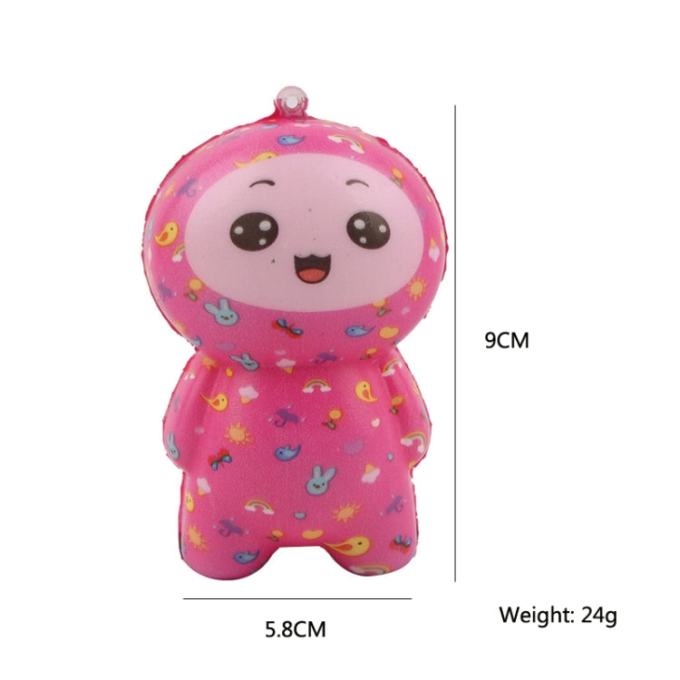 2 PCS TTPU1252 Color-Printed Smiley Face Doll Slow Rebound Decompression Toy(Pink) - Squeeze Toys by buy2fix | Online Shopping UK | buy2fix