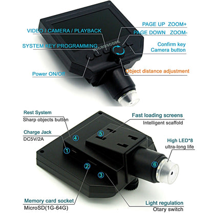 G600W Electronic Microscope HD Mobile Repair Microscope, US Plug - Consumer Electronics by buy2fix | Online Shopping UK | buy2fix