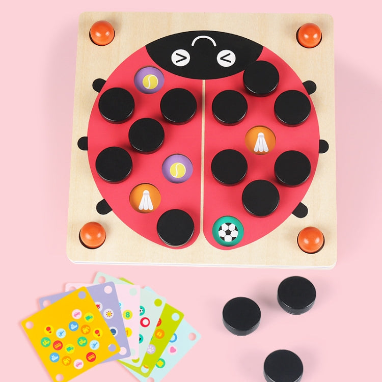 Wooden Beetle Memory Chess Parent-Child Interactive Brain Puzzle Game(Red) - Early Education Toys by buy2fix | Online Shopping UK | buy2fix