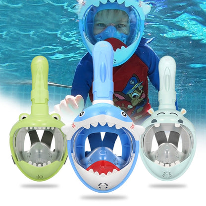 Cartoon Kids Full Dry Diving Mask Swimming Anti-Fog Snorkeling Mask, Size: XS(Hippo) - DJI & GoPro Accessories by buy2fix | Online Shopping UK | buy2fix