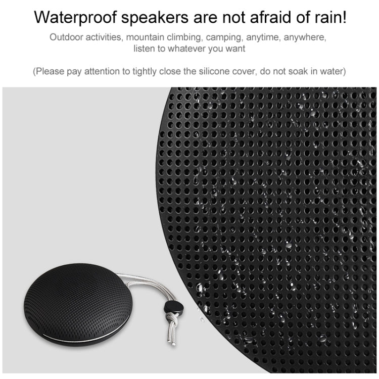 F5 TWS Outdoor Waterproof Mini Bluetooth Speaker with Lanyard Support Hands-free(Black) - Mini Speaker by buy2fix | Online Shopping UK | buy2fix