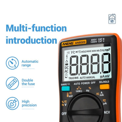 ANENG AN8009 NVC Digital Display Multimeter, Specification: Standard(Orange) - Current & Voltage Tester by ANENG | Online Shopping UK | buy2fix