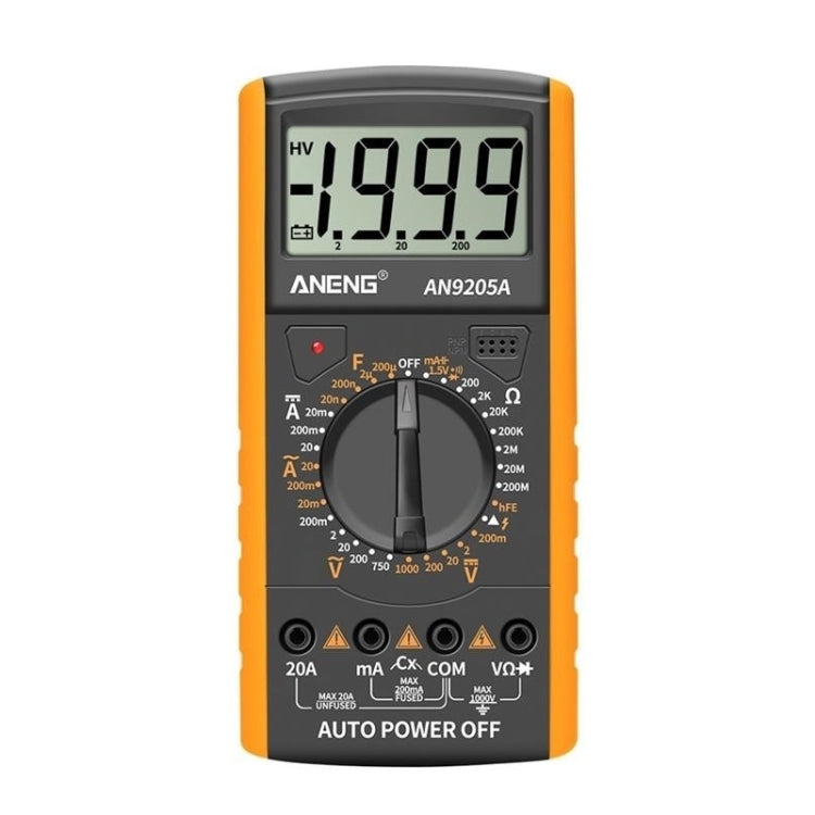 ANENG Automatic High-Precision Intelligent Digital Multimeter, Specification: AN9205A(Orange) - Consumer Electronics by ANENG | Online Shopping UK | buy2fix