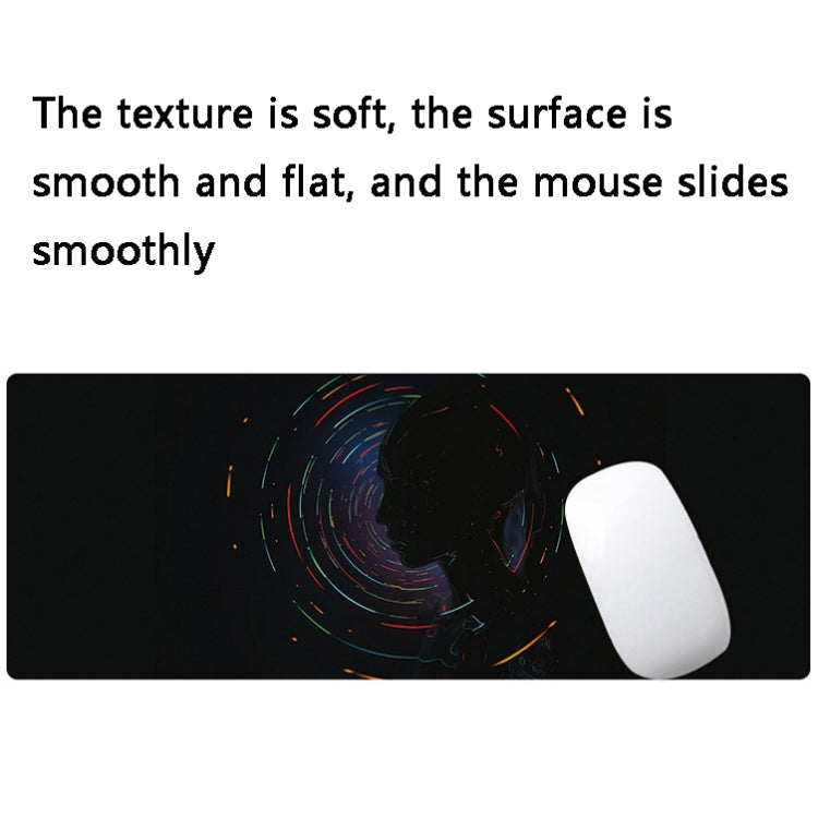 Hand-Painted Fantasy Pattern Mouse Pad, Size: 400 x 900 x 2mm Seaming(2 Silhouettes) - Mouse Pads by buy2fix | Online Shopping UK | buy2fix