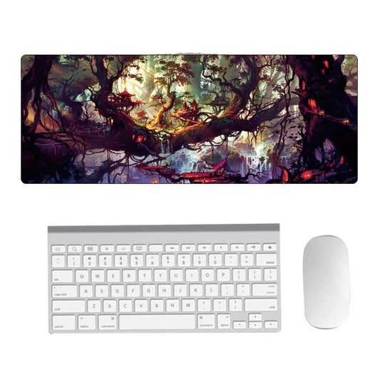 Hand-Painted Fantasy Pattern Mouse Pad, Size: 400 x 900 x 4mm Seaming(4 Tree Scenery) - Mouse Pads by buy2fix | Online Shopping UK | buy2fix