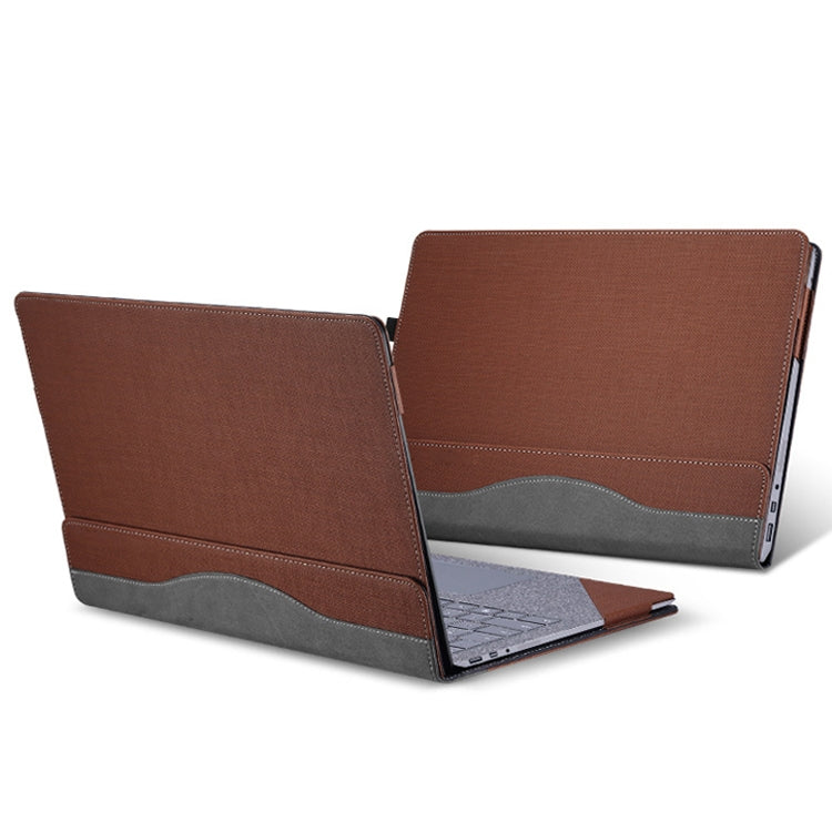 13.5 Inch Multifunctional PU Leather Laptop Sleeve For Microsoft Surface Laptop 1/2/3/4(Business Brown) - Other by buy2fix | Online Shopping UK | buy2fix