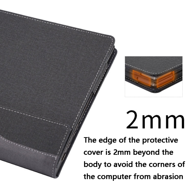 13.5 Inch Multifunctional PU Leather Laptop Sleeve For Microsoft Surface Laptop 1/2/3/4(Business Brown) - Other by buy2fix | Online Shopping UK | buy2fix