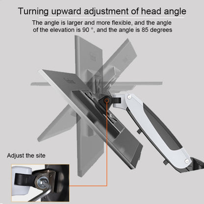 Gibbon Mounts Multifunctional Telescopic Rotating Lifting Monitor Stand, Color: GM112FG Perforation White - Computer & Networking by buy2fix | Online Shopping UK | buy2fix