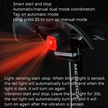 MEROCA XC02 Smart Light-Sensitive Brake Induction Taillight(Cushion Mounting) - Taillights by MEROCA | Online Shopping UK | buy2fix