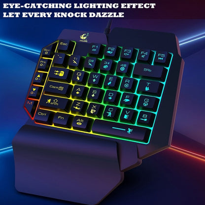 ZIYOU LANG K15 Robotic Sense One-Handed Gaming Keyboard(ZIYOU LANG K15 Single-hand Keyboard Eating Chicken Version) - Mini Keyboard by ZIYOU LANG | Online Shopping UK | buy2fix