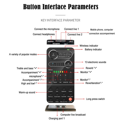 K9  Voice Changer Game Live Broadcast Mobile Computer Sound Card - Consumer Electronics by buy2fix | Online Shopping UK | buy2fix