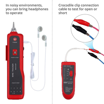 Wire Tracker Network Cable Detector RJ45 RJ11 Tester for Telephone Lines and LAN Cables - Lan Cable and Tools by buy2fix | Online Shopping UK | buy2fix