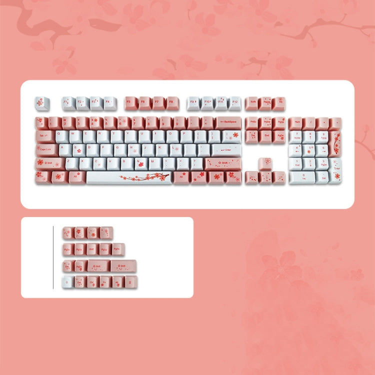 Dye Sublimation Heat Transfer Keycaps For Mechanical Keyboard(Cherry Blossom) - Silicone / Sticker by buy2fix | Online Shopping UK | buy2fix