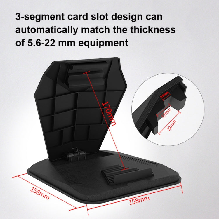 Car Sunshade Anti-Reflective Phone Tablet Holder Compatible with Folding Screen Phones(Matte Black) - In Car by buy2fix | Online Shopping UK | buy2fix