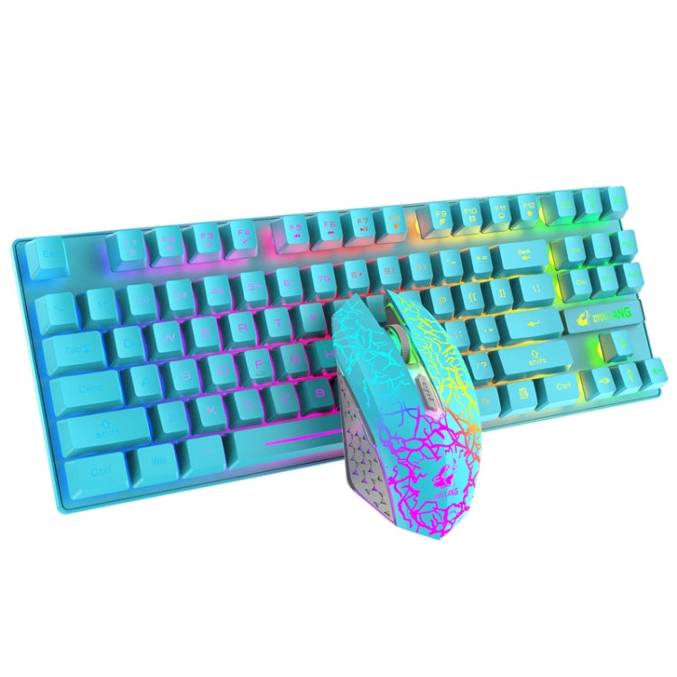 ZIYOU LANG T87 Gaming Luminous Wireless Keyboard and Mouse Set(Blue) - Wireless Keyboard by ZIYOU LANG | Online Shopping UK | buy2fix