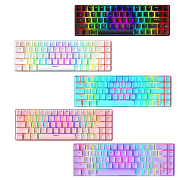 ZIYOU LANG T8 68 Keys RGB Luminous Gaming Mechanical Keyboard, Cable Length:1.6m(Pink Green Shaft) - Wired Keyboard by ZIYOU LANG | Online Shopping UK | buy2fix