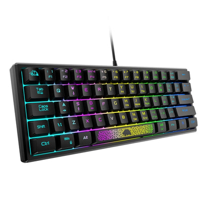 ZIYOU LANG K61 62 Keys RGB Lighting Mini Gaming Wired Keyboard, Cable Length:1.5m(Black) - Wired Keyboard by ZIYOU LANG | Online Shopping UK | buy2fix