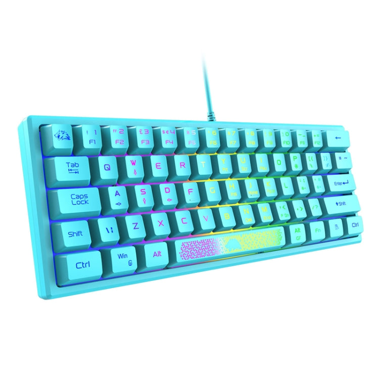 ZIYOU LANG K61 62 Keys RGB Lighting Mini Gaming Wired Keyboard, Cable Length:1.5m(Blue) - Wired Keyboard by ZIYOU LANG | Online Shopping UK | buy2fix