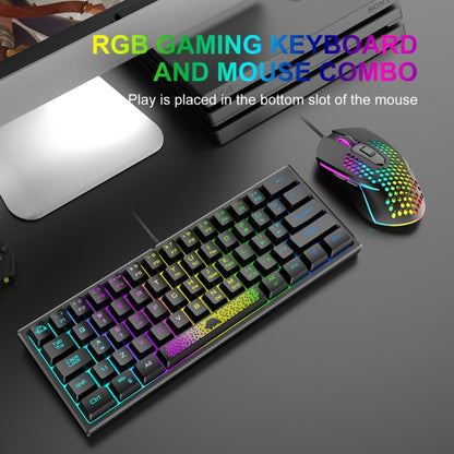 ZIYOU LANG K61 62 Keys RGB Lighting Mini Gaming Wired Keyboard, Cable Length:1.5m(Blue) - Wired Keyboard by ZIYOU LANG | Online Shopping UK | buy2fix