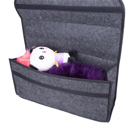 2 PCS Car Trunk Felt Folding Storage Box Car Finishing Box(Deep Gray Large) - In Car by buy2fix | Online Shopping UK | buy2fix