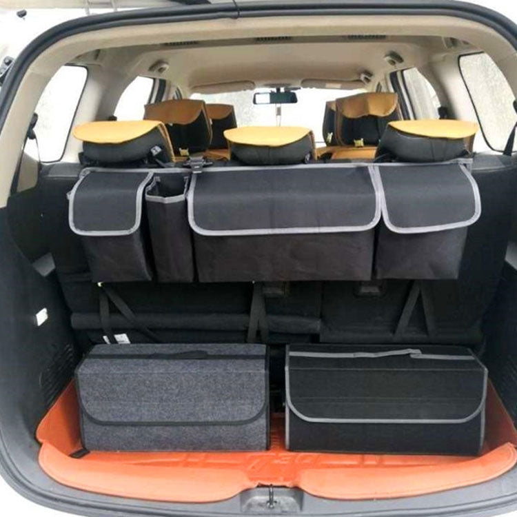 2 PCS Car Trunk Felt Folding Storage Box Car Finishing Box(Deep Gray Large) - In Car by buy2fix | Online Shopping UK | buy2fix